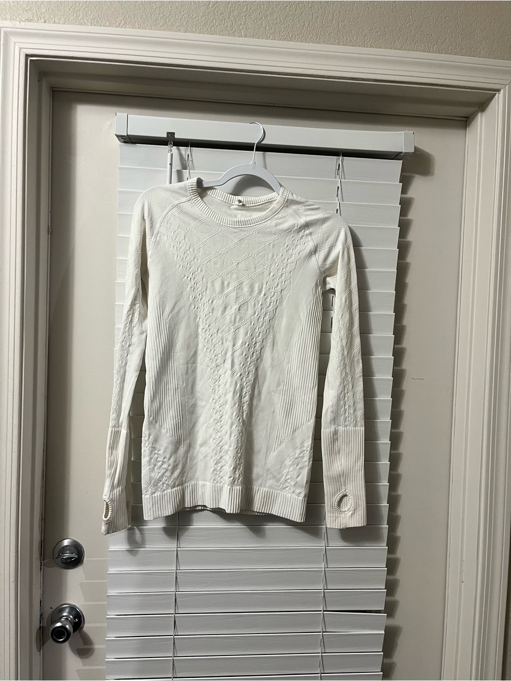lululemon athletica Cream Cable-Knit Crew Sweater